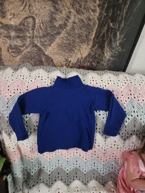 Basic Editions Royal Blue Knit Turtleneck
